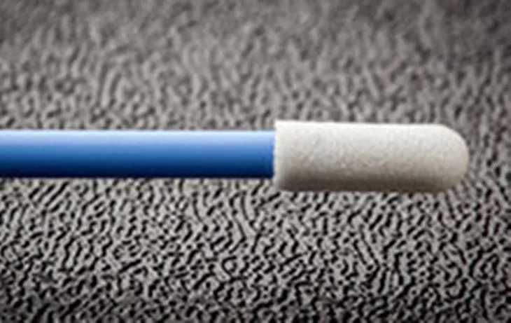 नीले छोटे फोम इत्तला दी swabs